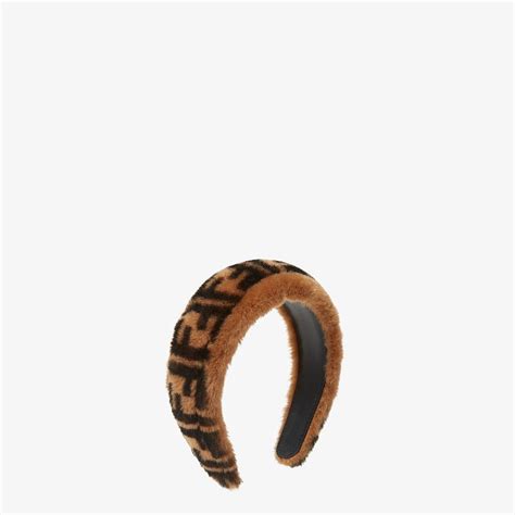 fendi headbands|Fendi shearling headband.